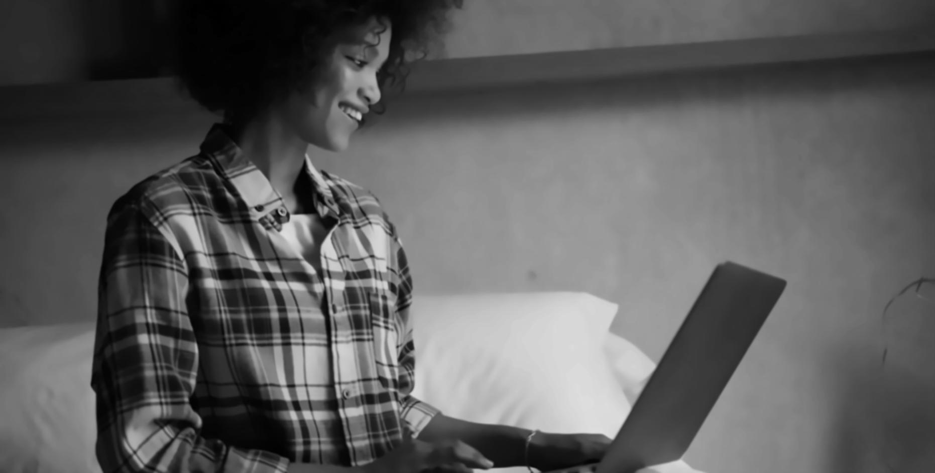 Students working on programming projects